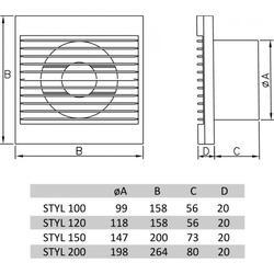 DOSPEL STYL 100/WC ventilátor - 2